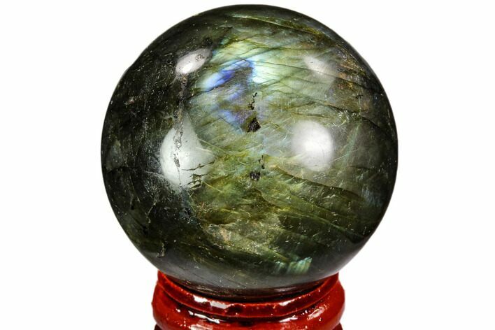 Flashy, Polished Labradorite Sphere - Great Color Play #105760